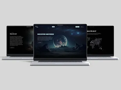 Space Landing Page Design dark discover figma graphic design landingpage productdesign space spacewebdesign ui uidesign uiux uiuxdesign webdesign