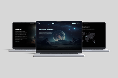 Space Landing Page Design dark discover figma graphic design landingpage productdesign space spacewebdesign ui uidesign uiux uiuxdesign webdesign