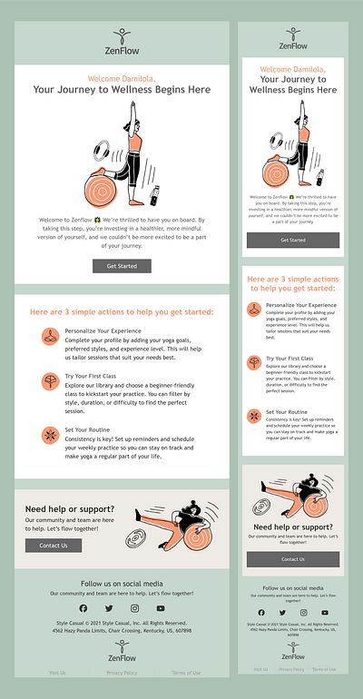 Welcome Email email design email design templates email designs email newsletter email newsletter template email template email templates fitness email design fitness email template health email template yoga email design yoga email designs yoga email templates