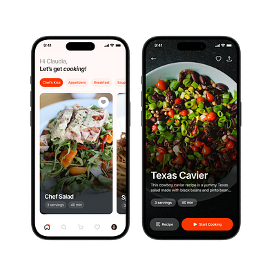 Recipe App - Rayna UI component library design system mobile app recipe app ui