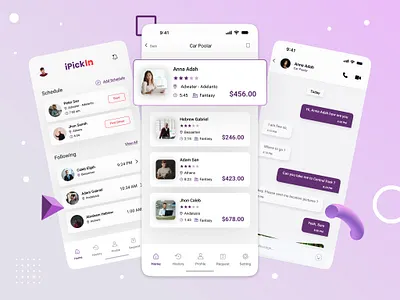 iPickIn Mobile App - UI/UX Design app design graphic design mobile app mobile design mobile ui mobile ui ux design travelling app ui ui ux design user interface design web design
