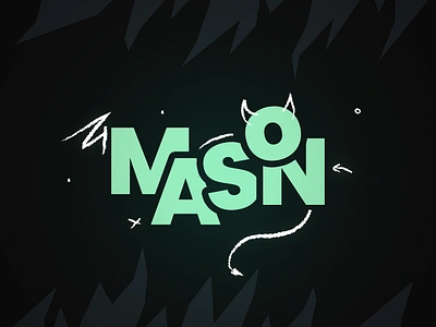 'MASON' typography design art design graphic design hoveredcube mason typography voidcallback7