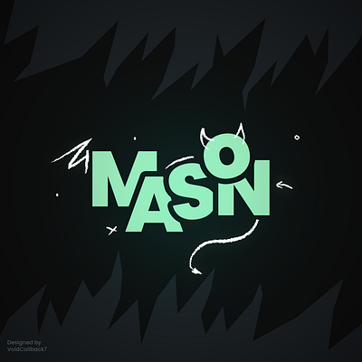 'MASON' typography design art design graphic design hoveredcube mason typography voidcallback7