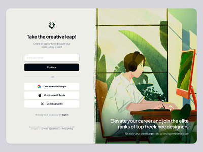 Sinaran: Sign Up Page illustration login painting register signup ui ux website