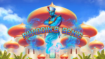 online casino slot "Aladdin's Genie" casino gambling game art game design gaming onlineslots slot design slot machine slotopaint.com