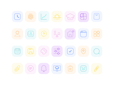 Icon Pack colors design human resources icon icon pack illustration pastel ui