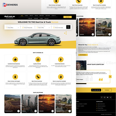 Deol - Car Rental Page car rental creative design landing page rental uiux web webpage