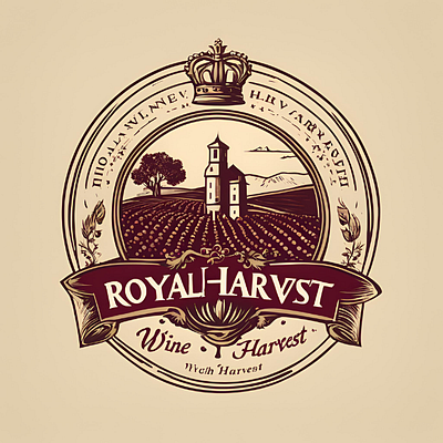 Royal Harvest Wine Logo logo