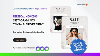 Instagram Ads | Canva & PowerPoint | Bags & Apparels ad advertising animation branding canva instagram ad powerpoint template