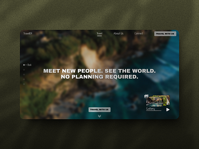 TravelER Fictive Design - UI/UX landing page travel ui web design