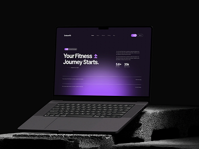 Endrofit - Website for the Fiteness Journey branding dark ui graphic design landing page logo typography ui ux webui