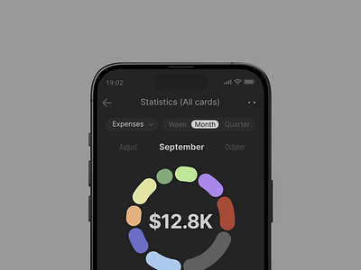 Base Bank App Monthly Stats Infographics animation app design dashboard design financial app fintech infographics interaction design interface mobile animation mobile app mobile dashboard mobile design money app motion graphics product design ui uiux user interface ux