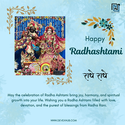 Happy Radhashtami graphic design ui