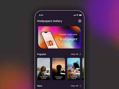 Wallpaper maker | IOS background camera color picker components frames home screen ios photo photo editor retro template text selector wallpaper