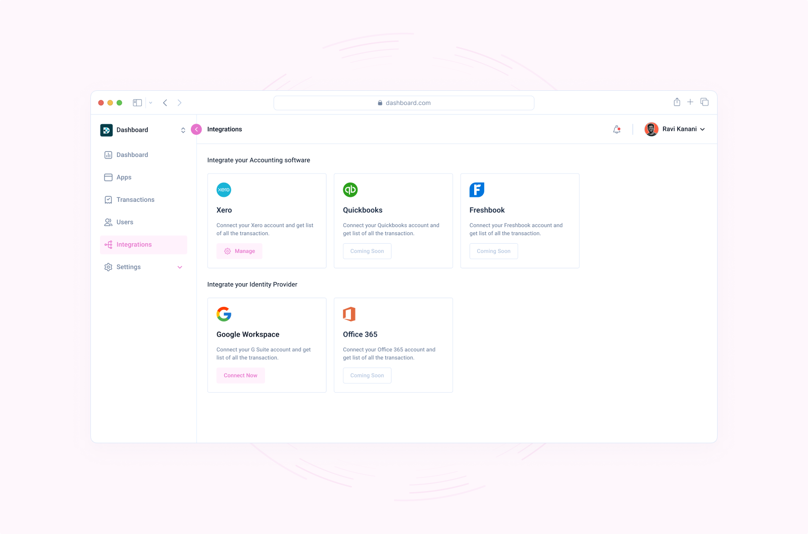 Integrations admin panel dashboard design integration internal web app prm product design saas ui