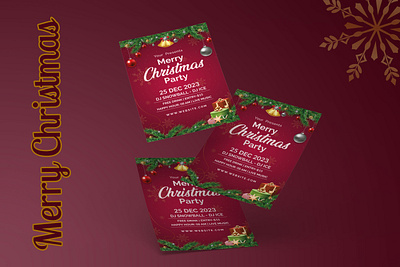 Merry Christmas Flyer Design christmas christmas design christmas eve christmas tree festive flyer design holiday merry christmas merry christmas flyer design