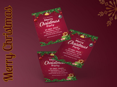 Merry Christmas Flyer Design christmas christmas design christmas eve christmas tree festive flyer design holiday merry christmas merry christmas flyer design