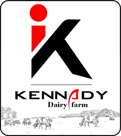 Dairy farm branding graphic design logo