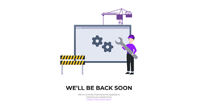 Under Maintenance Page design error illustration maintenance ui visual webdesign