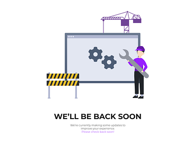 Under Maintenance Page design error illustration maintenance ui visual webdesign