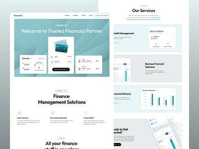 Website Design Concept for a Finance Management Solution branding business concept finance home page landing page ux website design wix wodrpress