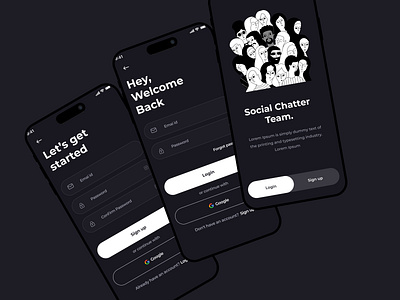 Modern Mobile App UI Design appdesign cleandesign creativeagency design designinspiration designtrends digitalstudio getstarted loginscreen mobileapp signupscreen ui uidesign userexperience userinterface uxdesign verificationscreen