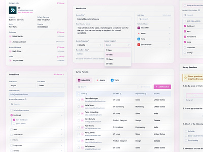 PRM Dashboard - Components | Popups admin panel components dashboard design internal web app popups product design saas ui