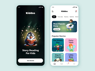 Kiddos Mobile App For Kids animation graphic design motion graphics ui