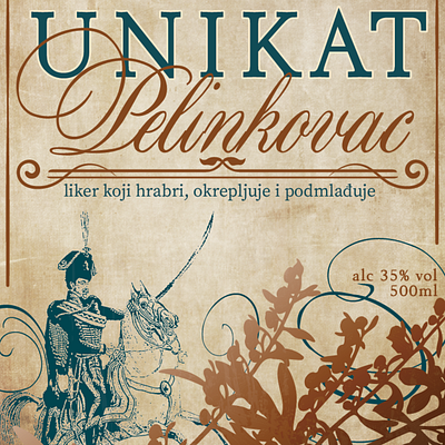 Unikat Pelinkovac Design croatia design digestif drink illustration label