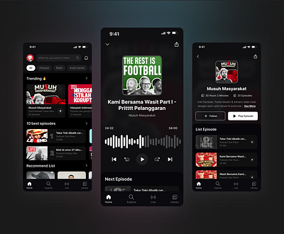 Explore - Podcast Mobile App exploration podcast ui userinterface ux