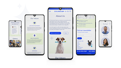 The Animal Friend | About | Mobile mobile mockup ui