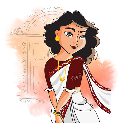 Bengali girl illustration characterdesign digitalart digitalpainting illustration