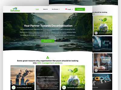 Eco Solutise eco eco solutise landing page pageui redesign web web design