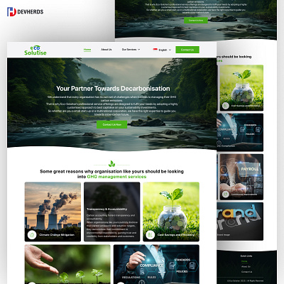 Eco Solutise eco eco solutise landing page pageui redesign web web design