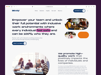 Be Ally - Corporate Website business business website corporate corporate website elementor figma hr hr landing page landing page page design ui design web design wordpress