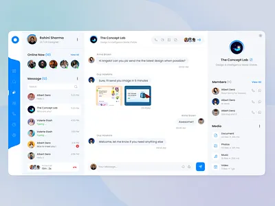 Messanger Dashboard UI branding chat dashboard figma message messanger template ui ux