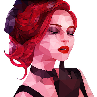 Poly Fashion design illustration photoshop