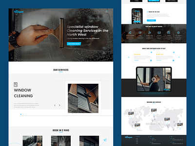 Window Cleaning Service Landing Page branding clean cleaning figma home homepage landing page service ui ux