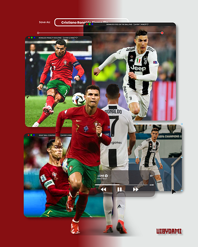 Cristiano Ronaldo Club and Country Graphic Design Exploration app branding design graphic design illustration typography ui vector