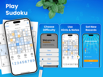 ASO for Sudoku Game asio graphic design illustration ios vector