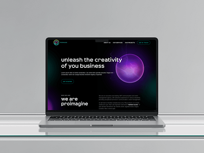 Management Agency Landing Page 3d agency branding communication cosmic dark design graphic design landing management page typography ui website