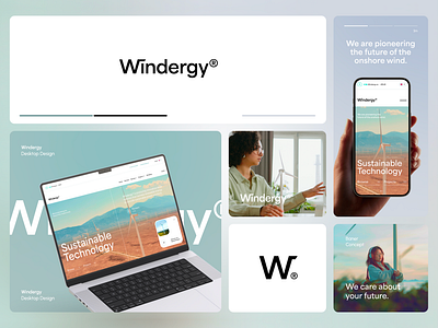 #4 Concepts / Windergy animation branding design eco energy green logo mobile motion nature sustainable turbin ui ux website windfarm