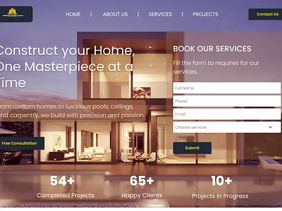 Construction Website construction design figma design ui ux web design website