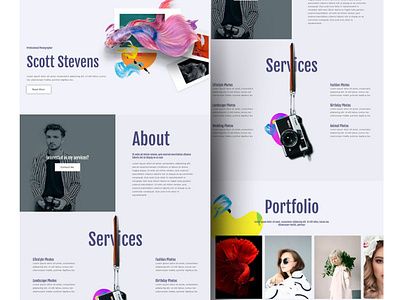 photograper portfolio elementor elementor pro landing page design portfolio web design web development website design website security website seo wordpress