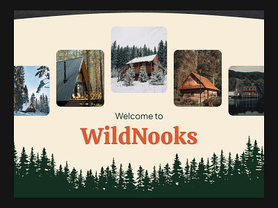 WildNooks - Landing page for travel agency art direction design figma graphic design landing page landingpage layout ui web web design website