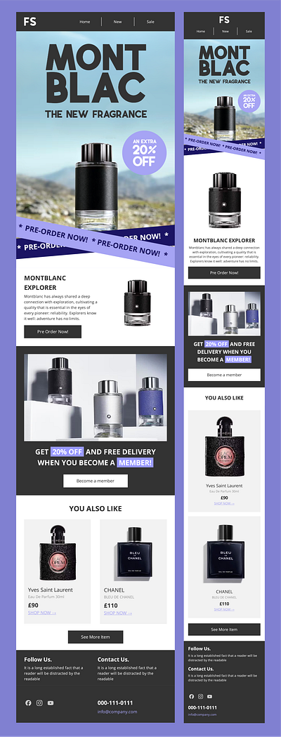 Fragrance Sales Email Design email design email design templates email designs email newsletter email newsletter template email template email templates fragrance email design fragrance email template luxury email template offer email template sales email design