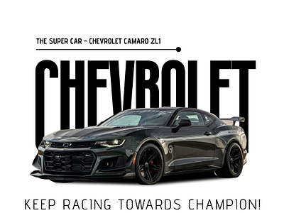 Car Poster: Chevrolet Camaro ZL 1 camaro cars chevrolet design graphic design illustration poster racing speed vector vehicle