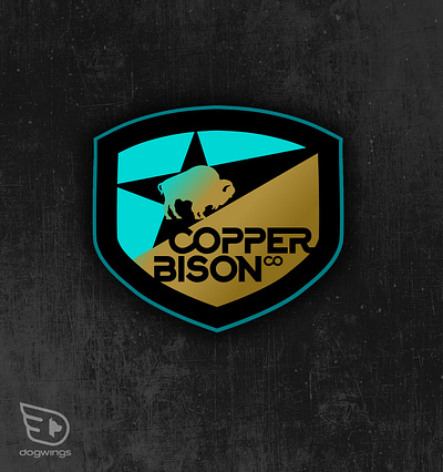 Logo concepts bison branding chipdavid dogwings graphic design logo vector