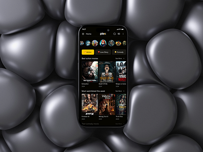 Movie Streaming App android app design broadcast cinema clean film live streaming app mobile app movie app music streaming app netflix online streaming platform plex short video app streaming app tv series ui ux video streaming