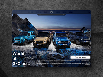 Mercedes-Benz G Class Website Upgrade - UI/UX Redesign landing page redesign ui web design